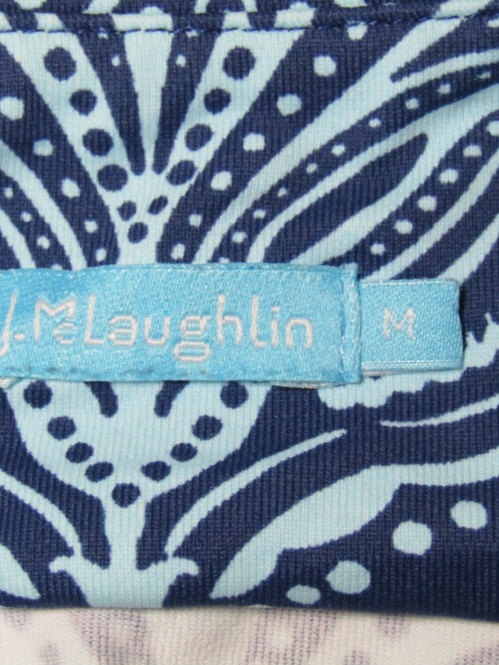 J McLaughlin Bedford Catalina Cloth Blue Floral 1/4 Zip Shift Dress Size M - Picture 6 of 9
